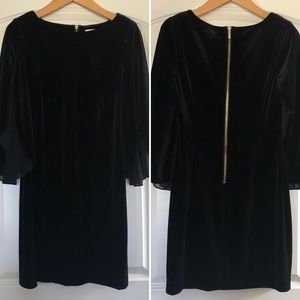 Calvin Klein Black Velvet Dress